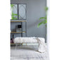 A&B Home Mongolian 49" x 19" Bundle of 3 Standard White Upholstered Fur and Acrylic Bench
