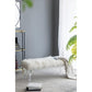 A&B Home Mongolian 49" x 19" Bundle of 3 Standard White Upholstered Fur and Acrylic Bench