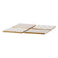 A&B Home Navya 4" Set of Four Bundle of 149 Square-Shaped Gold and Cream Ceramic Coasters