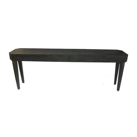 A&B Home Octoblock 84" x 30" Bundle of 4 Rectangular Black Tabletop With Wood Console Table