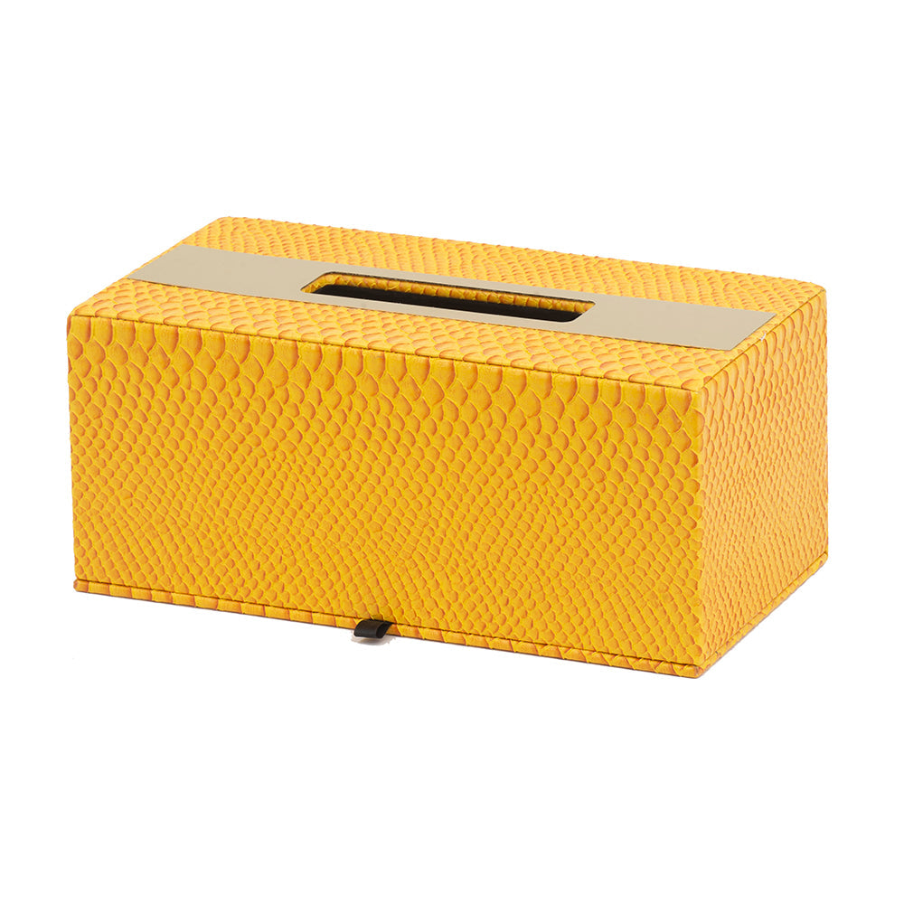 A&B Home Orinoco 11" Bundle of 44 Rectangular Bright Yellow Tissue Box