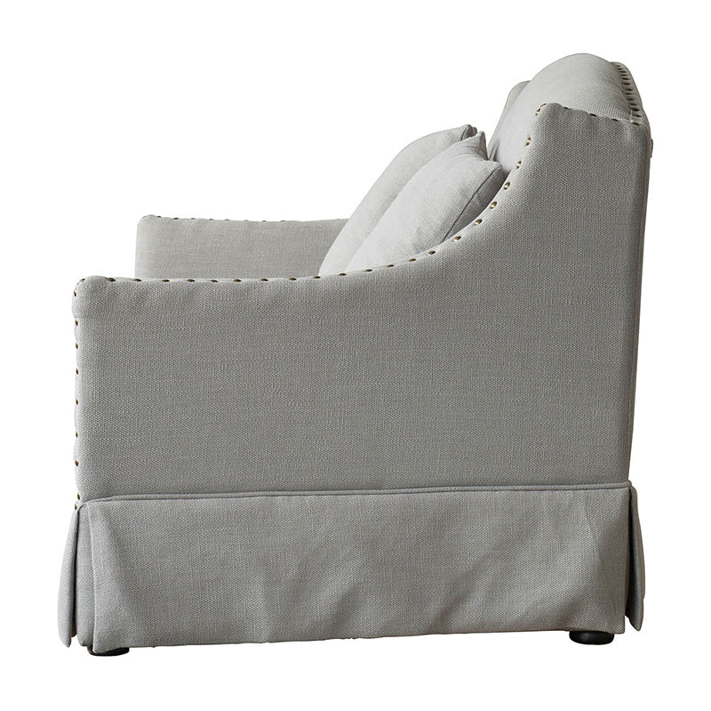 A&B Home Pampa 64" x 38" Bundle of 2 Two-Seater Gray Winged Armed Style With Accent Pillow Sofa Chair