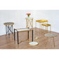 A&B Home Park View 24" x 24" Bundle of 13 Rectangular Matte Black and Gold Occasional Table