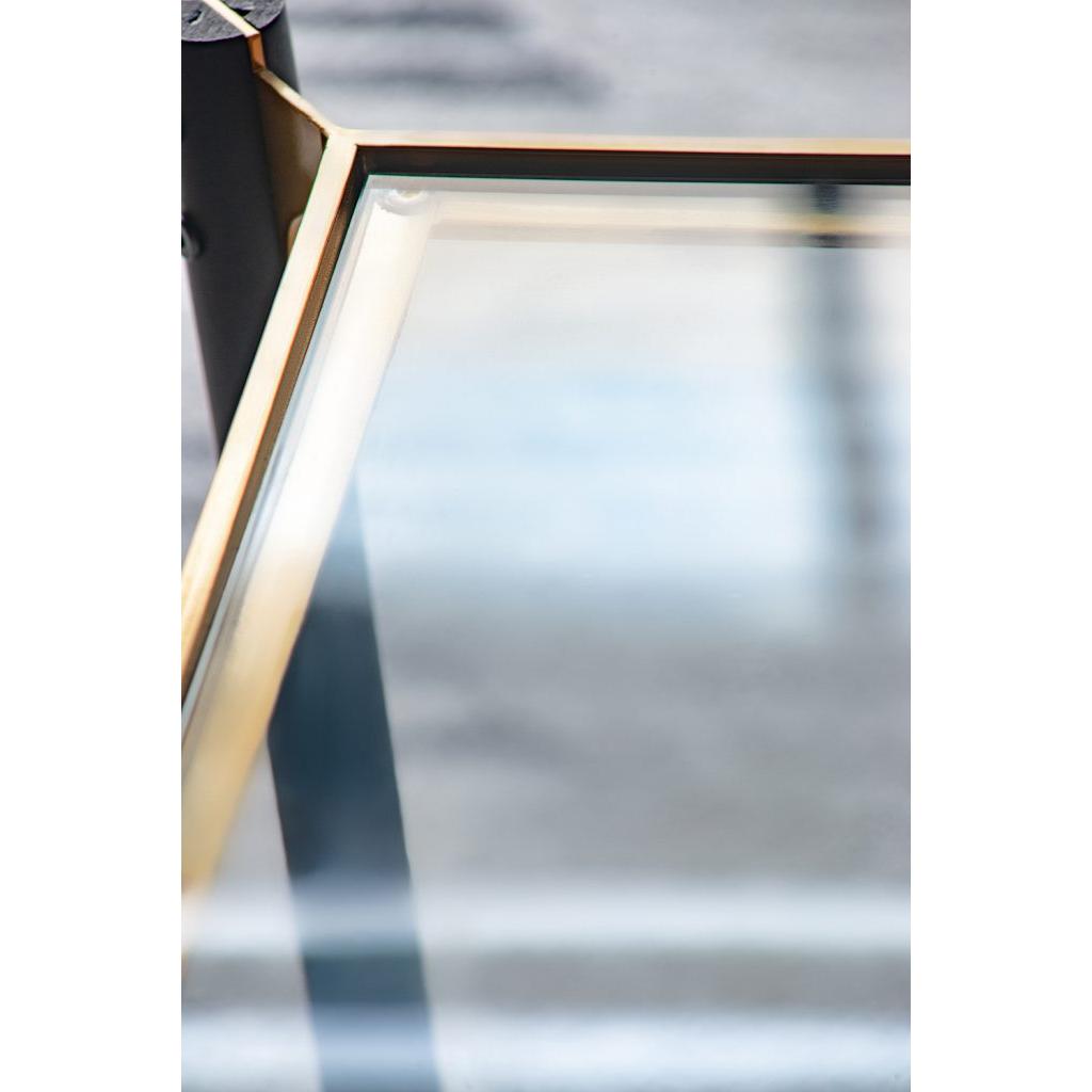 A&B Home Park View 24" x 24" Bundle of 15 Rectangular Matte Black and Gold Occasional Table