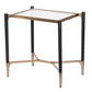 A&B Home Park View 24" x 24" Bundle of 15 Rectangular Matte Black and Gold Occasional Table