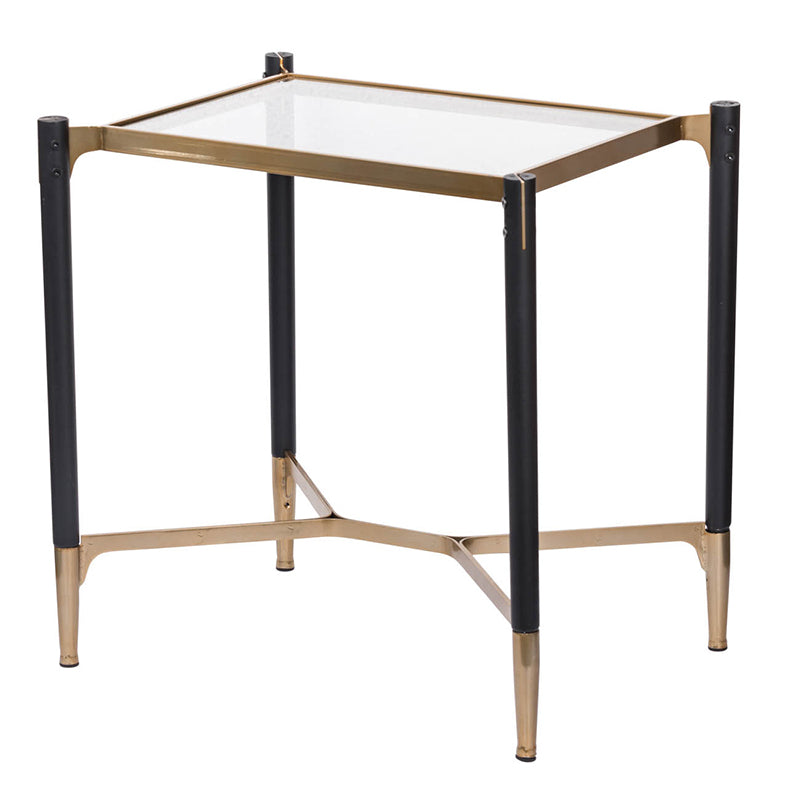 A&B Home Park View 24" x 24" Bundle of 15 Rectangular Matte Black and Gold Occasional Table