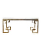 A&B Home Phoenician Nights 44" x 19" Bundle of 6 Rectangular White Marble Coffee Table With Gold Frame
