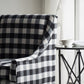 A&B Home Plaid 52" x 38" Bundle of 3 Two-Seater Black and White Chair