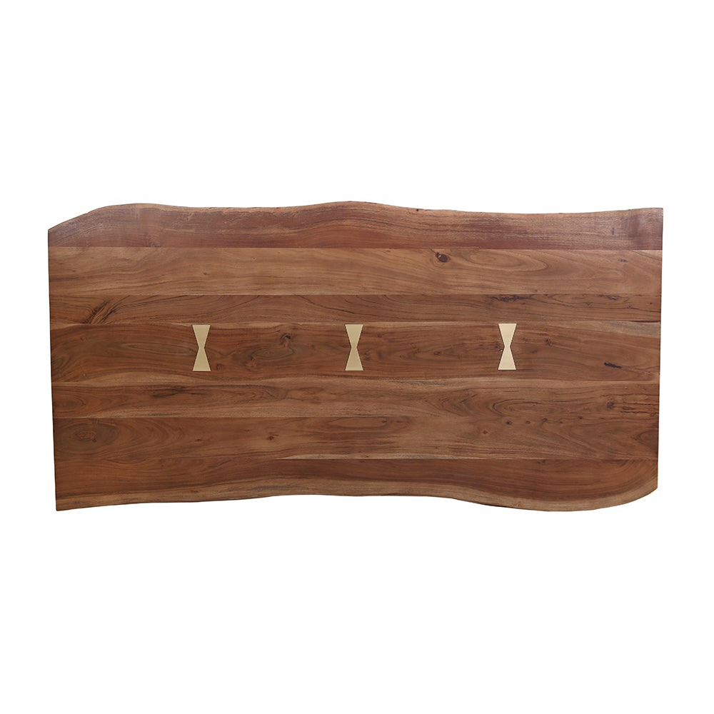 A&B Home Ramirez 71" x 30" Bundle of 3 Rectangular Brown and Black Coffee Table