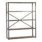 A&B Home Ramsden 63" x 78" Bundle of 3 Natural Brown and Black Five-Tier Rectangular Shelving