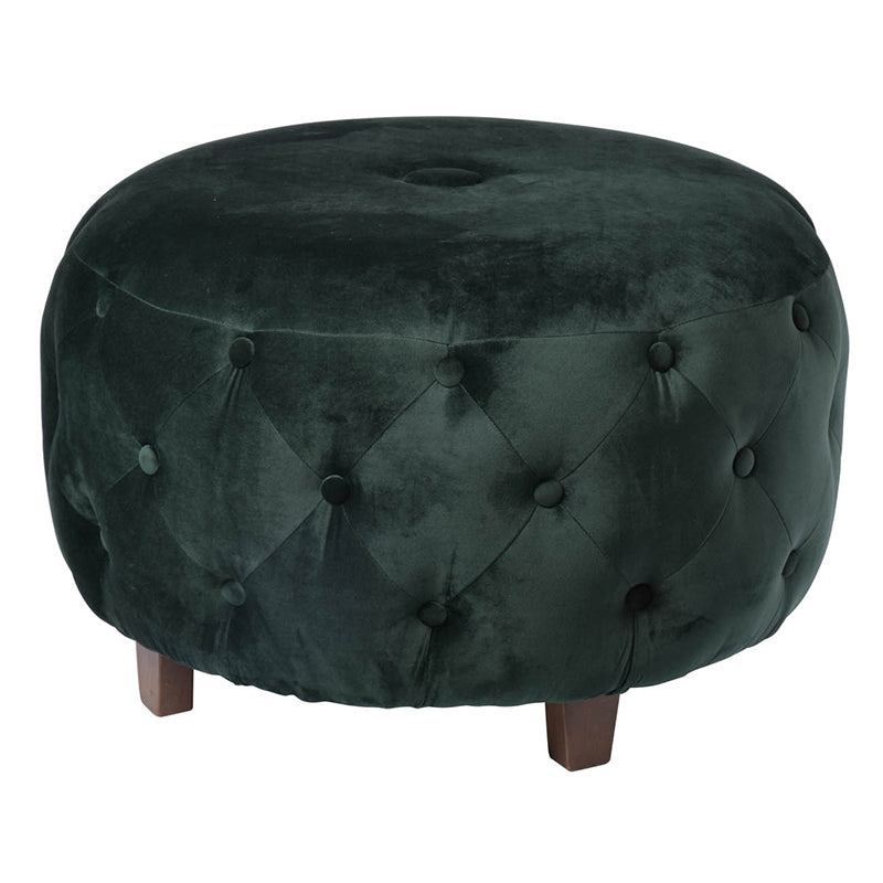 A&B Home Rinaldo 27" x 18" Bundle of 10 Round Black Velvet Design Pedestal Stool