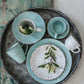 A&B Home Rustic Flare 8" Bundle of 267 Pieces Round Antique Turquoise With Swirling Pattern Serving Bowl