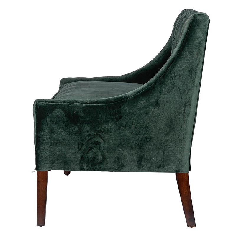 A&B Home Sadie 52" x 38" Bundle of 3 Two-Seater Emerald Green In Solid Wood Frame and Nail Head Accent Arm Chair