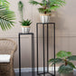 A&B Home Set Of Two Bundle of 22 Black Metal Frame Plant Stand