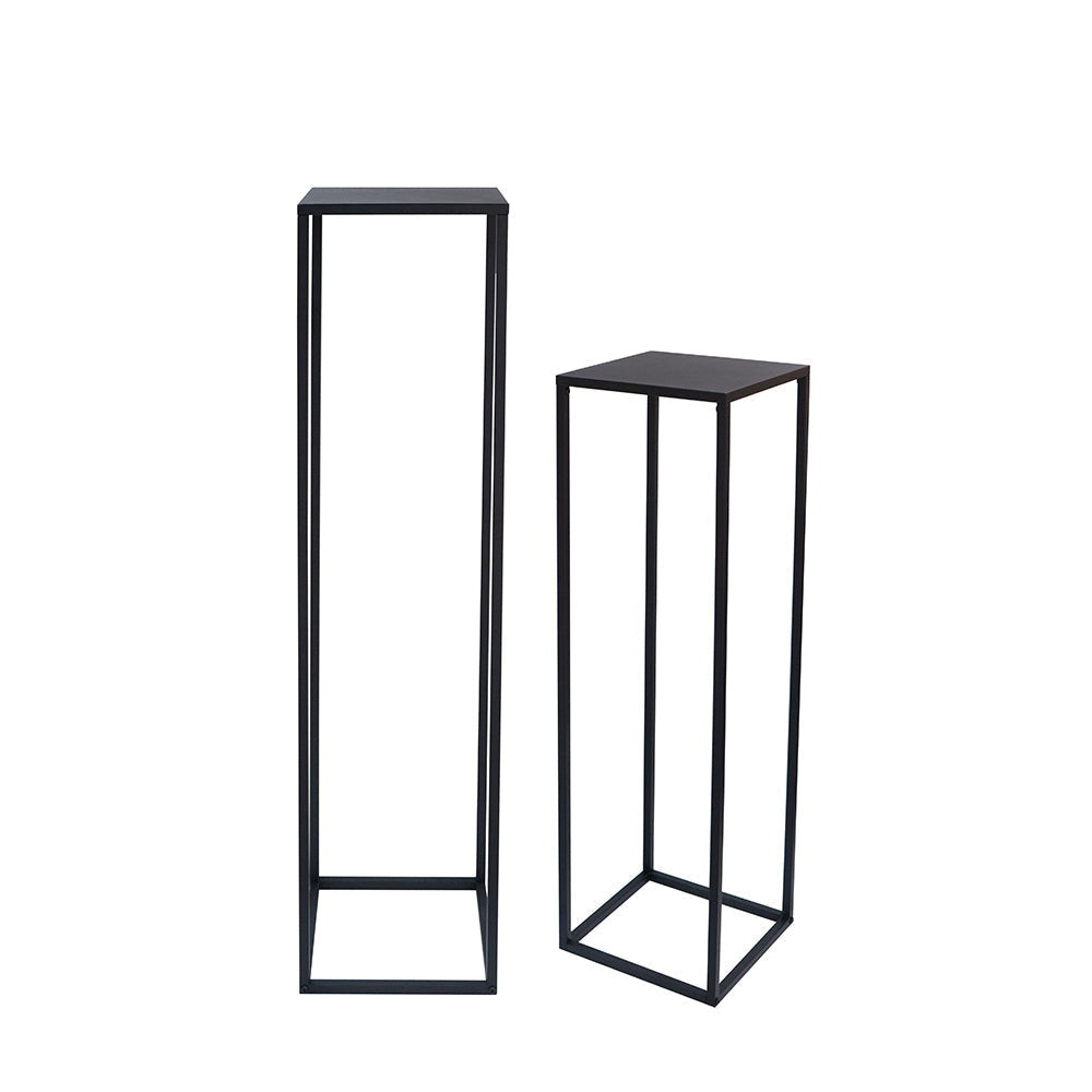 A&B Home Set Of Two Bundle of 22 Black Metal Frame Plant Stand