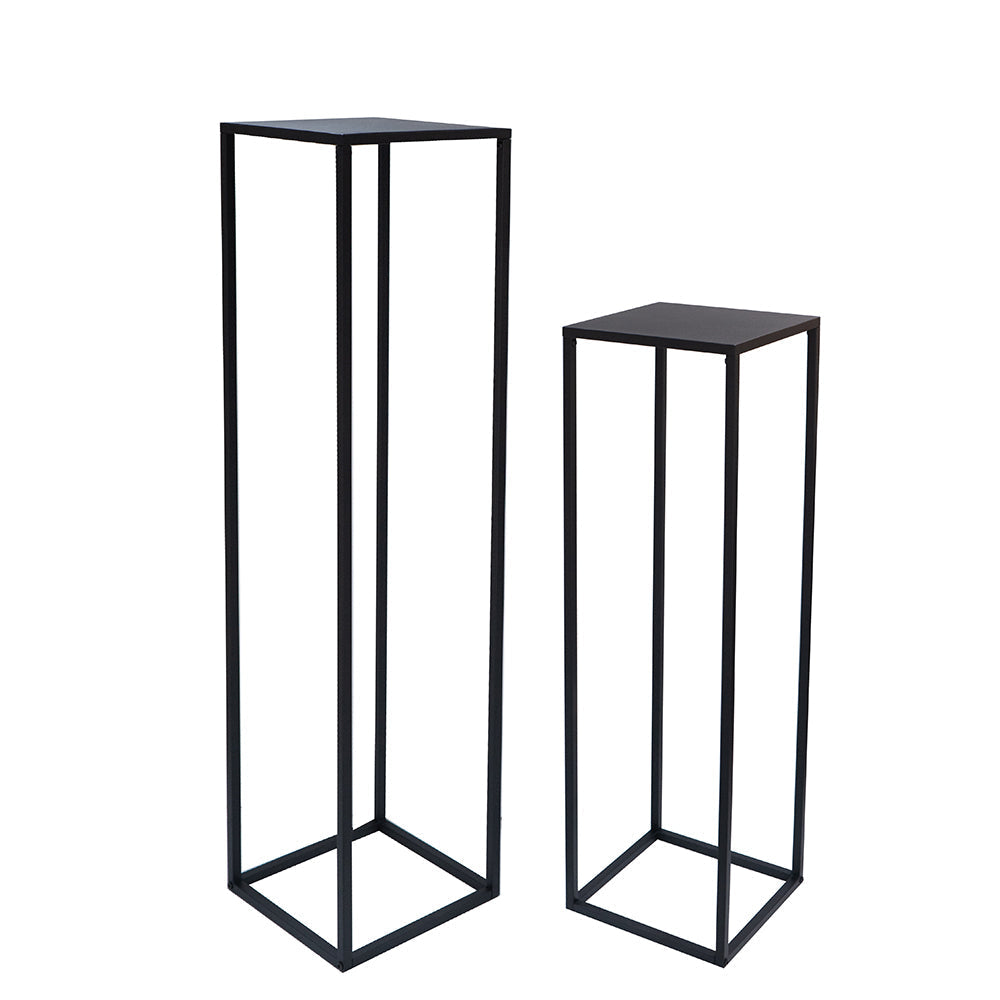 A&B Home Set Of Two Bundle of 22 Black Metal Frame Plant Stand