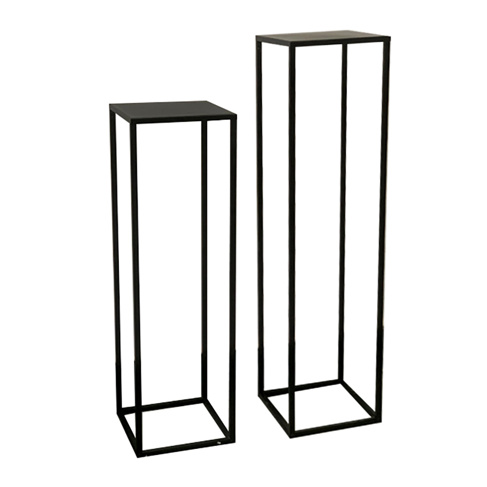 A&B Home Set Of Two Bundle of 22 Black Metal Frame Plant Stand