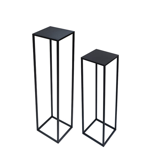 A&B Home Set Of Two Bundle of 22 Black Metal Frame Plant Stand