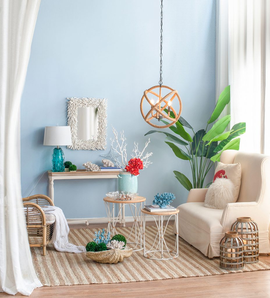 A&B Home Set of 2 Bundle of 12 Round Wooden Tabletop With Decorative Metal Side Tables