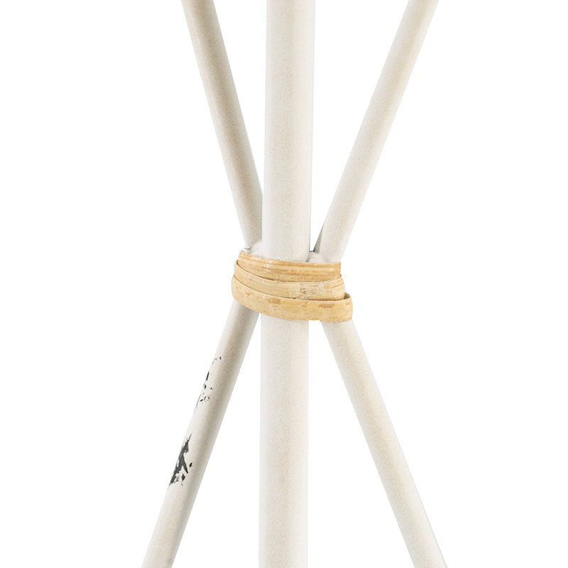 A&B Home Set of 2 Bundle of 12 Round Wooden Tabletop With Decorative Metal Side Tables