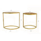 A&B Home Set of 2 Bundle of 7 Gold Iron Leaf Side Tables