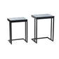 A&B Home Set of Two Bundle of 26 White and Indigo Side Tables