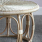 A&B Home Set of Two Bundle of 6 Round Brown Rattan Table