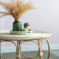 A&B Home Set of Two Bundle of 6 Round Brown Rattan Table