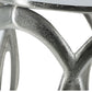 A&B Home Set of Two Bundle of 6 Round Silver Nesting Side Table