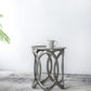 A&B Home Set of Two Bundle of 6 Round Silver Nesting Side Table