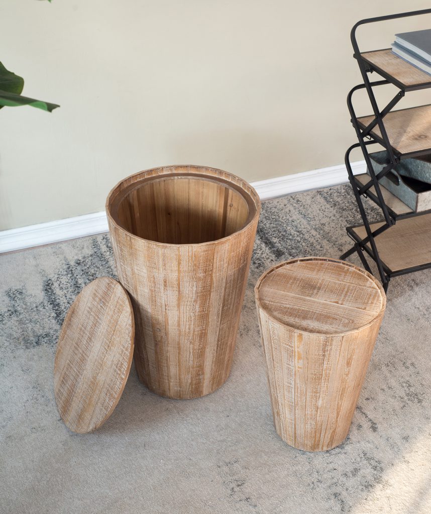 A&B Home Set of Two Bundle of 9 Wood Side Table