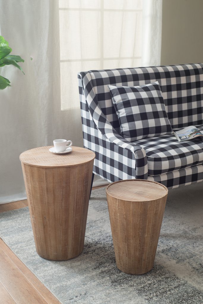 A&B Home Set of Two Bundle of 9 Wood Side Table