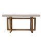 A&B Home Simbu 55" x 29" Bundle of 5 Rectangular White Wash Tabletop With Wood Dining Table