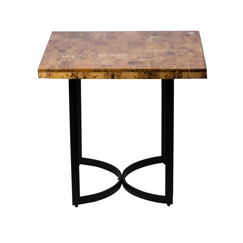 A&B Home Urban Industrial 32" x 30" Bundle of 3 Wooden Tabletop Matte Black Legs Side Table