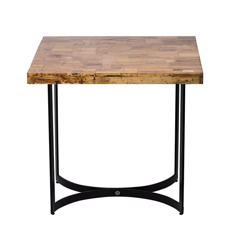 A&B Home Urban Industrial 32" x 30" Bundle of 3 Wooden Tabletop Matte Black Legs Side Table