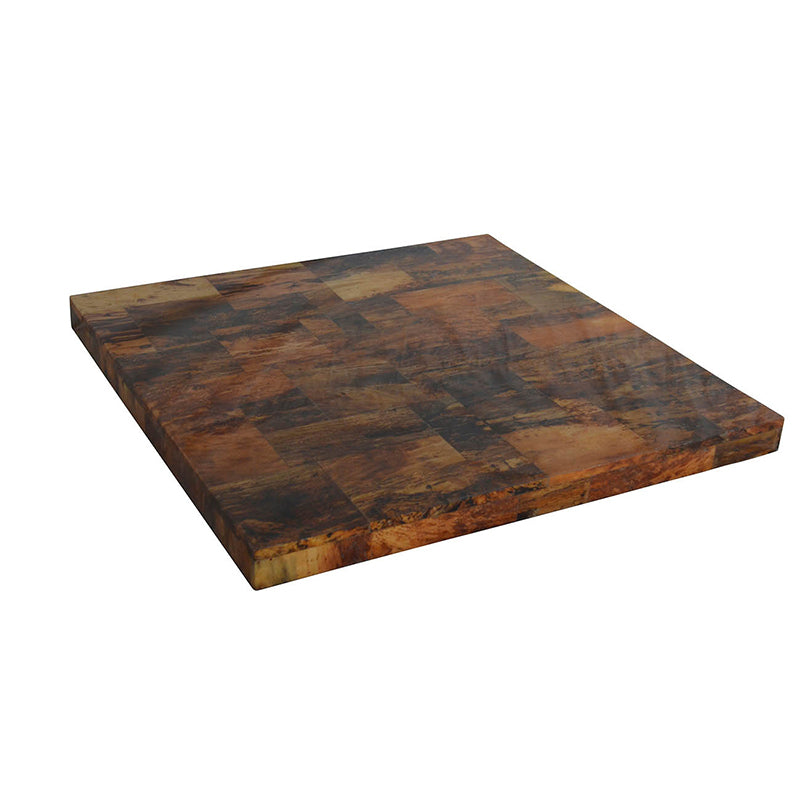 A&B Home Urban Industrial 32" x 30" Bundle of 3 Wooden Tabletop Matte Black Legs Side Table