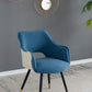 A&B Home Venera 23" x 34" Set of Two Bundle of 6 Blue Velvet Dining Chairs