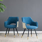 A&B Home Venera 23" x 34" Set of Two Bundle of 6 Blue Velvet Dining Chairs