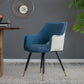 A&B Home Venera 23" x 34" Set of Two Bundle of 6 Blue Velvet Dining Chairs