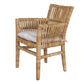 A&B Home Victory 26" x 33" Bundle of 12 Medium Brown Rattan Chair