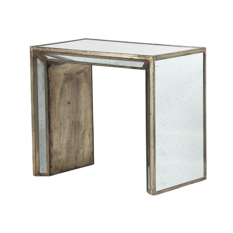 A&B Home Waverly Set of Two Bundle of 7 Mirrored Nested Side Table
