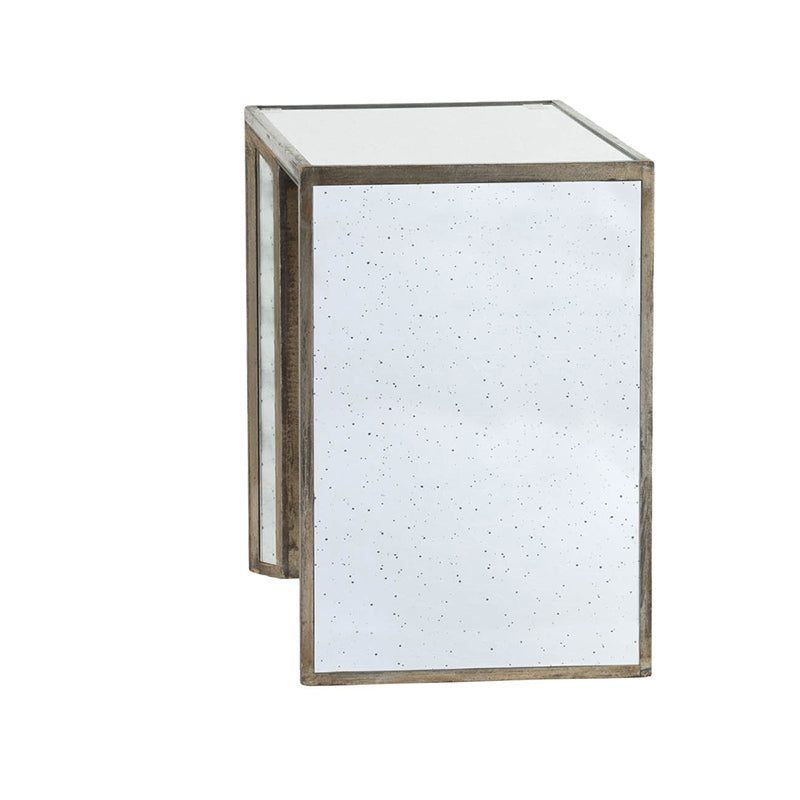 A&B Home Waverly Set of Two Bundle of 7 Mirrored Nested Side Table