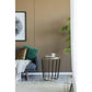 A&B Home Winnie 19" x 22" Set of 20 Pieces Round Glass With Black and Gold Accent Table