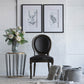 A&B Home Winnie 19" x 22" Set of 20 Pieces Round Glass With Black and Gold Accent Table