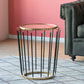 A&B Home Winnie 19" x 22" Set of 20 Pieces Round Glass With Black and Gold Accent Table