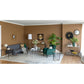 A&B Home Winnie 19" x 22" Set of 20 Pieces Round Glass With Black and Gold Accent Table