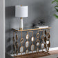 A&B Home Wynland 39" x 30" Bundle of 7 Rectangular Gold Mirror-Accented Console Table