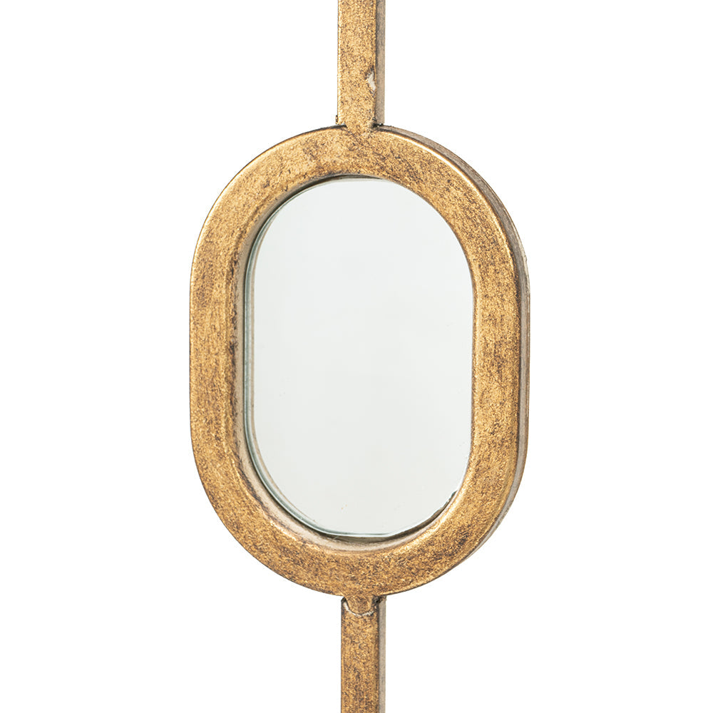 A&B Home Wynland 39" x 30" Bundle of 8 Rectangular Gold Mirror-Accented Console Table