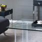 A&B Lucent Home 45" x 30" Bundle of 3 Rectangular Clear Tabletop With Glass Coffee Table