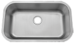 ADA Large Single Style 30" Stainless Steel Kirchen Sink by Chemcore Industries